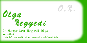 olga negyedi business card